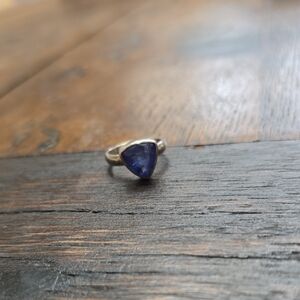 Silver and Blue Stone Ring
